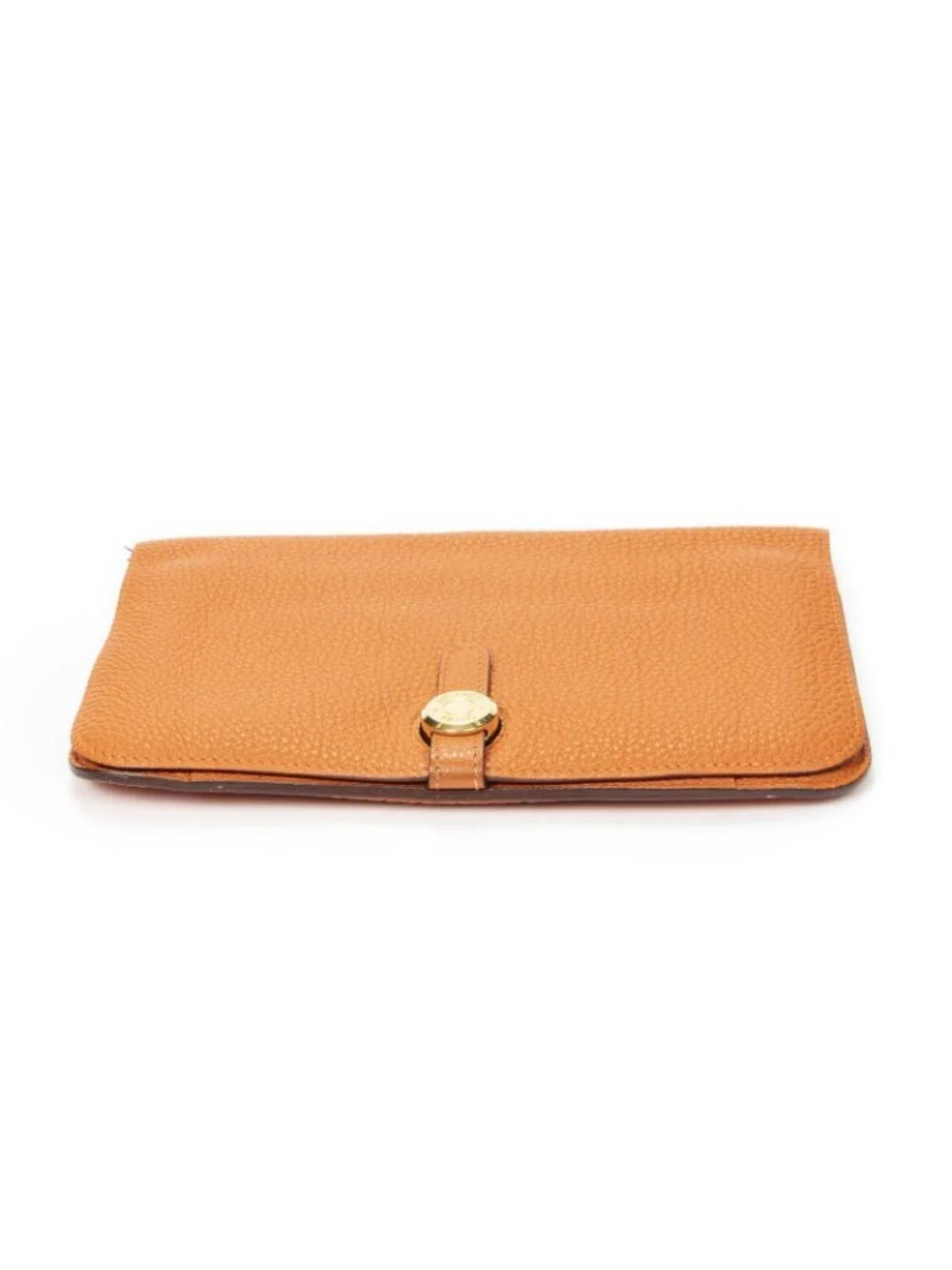Hermes Dogon Wallet Orange Clemence Leather